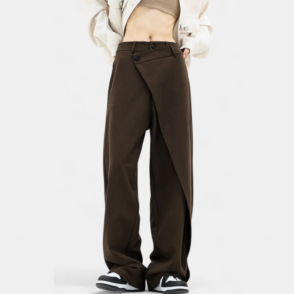 Pantalón recto drapeado Tropez - Cocobersh