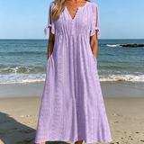 Vestido Sencillo de Color Liso