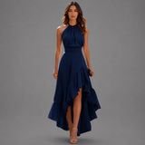 SARA – Vestido Elegante Con Bajo Asimétrico