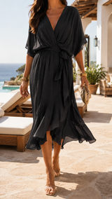 OLIVIA – Vestido Midi De Corte Fluido