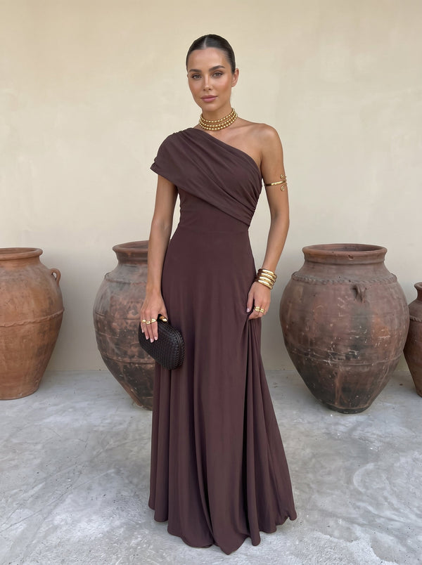 Mariela - Vestido elegante sin tirantes de malla