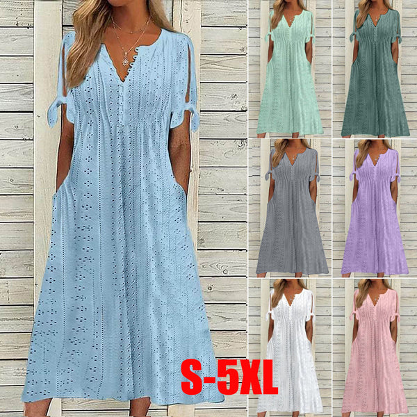 Vestido Sencillo de Color Liso