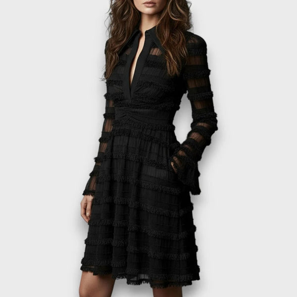 Vestido corto texturizado Coral - Cocobersh